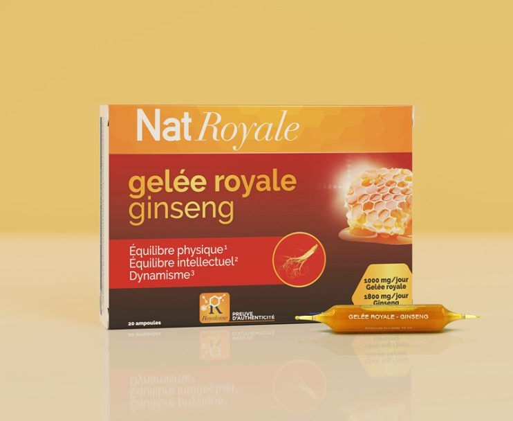 NR GELEE ROYALE GINSENG AMPOULES &#8211; fiche produit